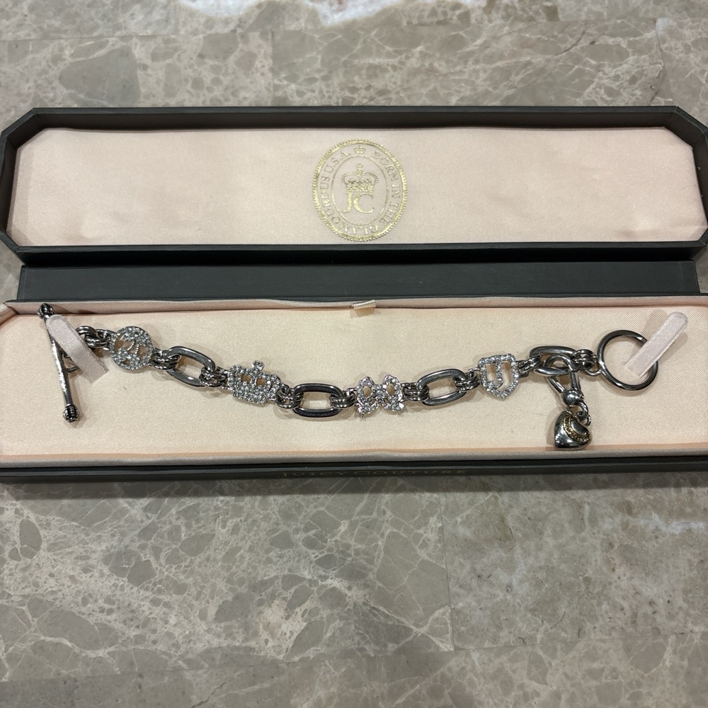 Juicy Couture Silver Chain Bracelet with Charms